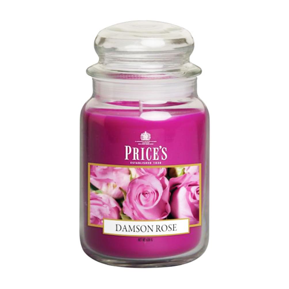 Price's Damson Rose Large Jar Candle £14.99